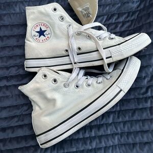 Converse Unisex Greenish White High-Top Sneakers 8